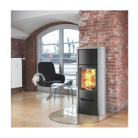 Kaminofen Wiking Miro 5  mit Seitenscheiben & Holzfachtür 4,9 kW in Schwarz oder Grau