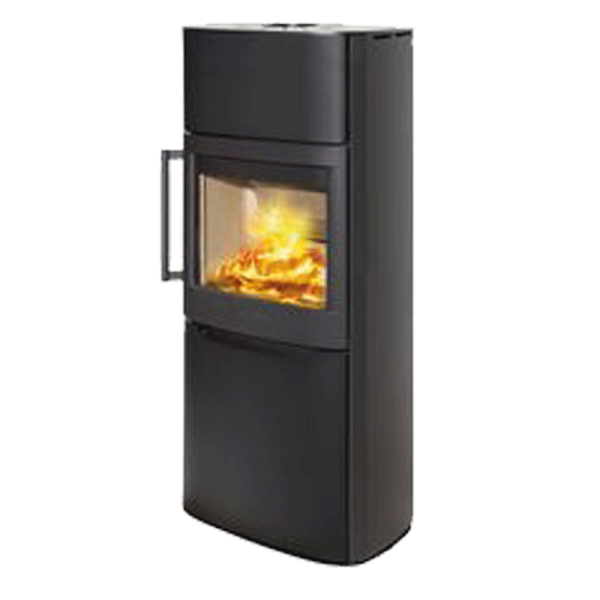 Kaminofen Wiking Pala 6 – Stahl Schwarz mit Natursteinoption