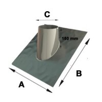 Edelstahlschornstein Dachdurchführung mit Bleirand...