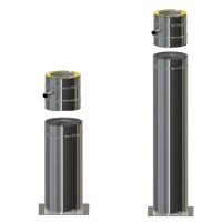 Doppelwanige Edelstahlschornstein Standfuß...