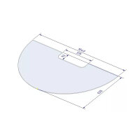 Glasvorlegeplatte für Cera Conte
