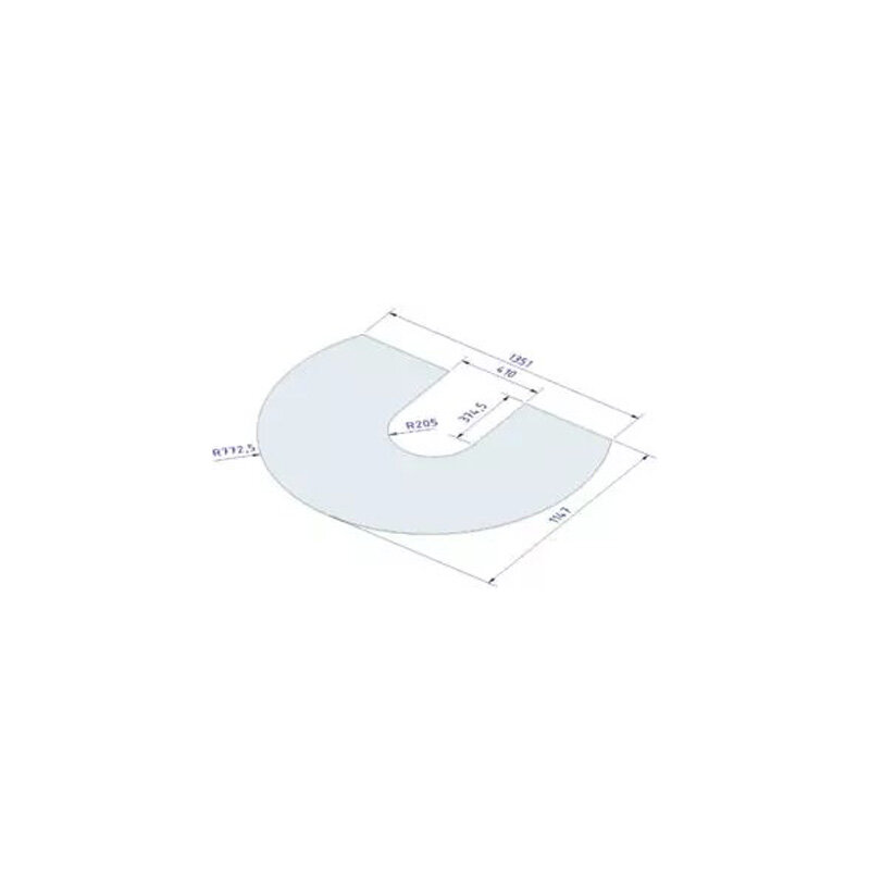 Glasvorlegeplatte Cera Rondotherm, Titan, Solitherm für Drehteller