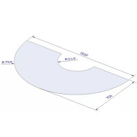 Glasvorlegeplatte für Cera Faro