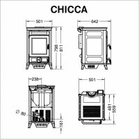 Thermorossi Chicca Pelletofen 7,2 kW luftdicht