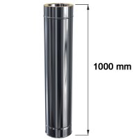 Doppelwandige Edelstahlschornstein L&auml;ngenelement DW 180 mm 1000 mm Standard 0,5 mm