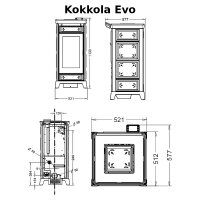 Thermorossi Kokkola Evo Pelletofen 10 kW Keramik in 4 Farben