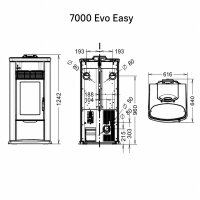Thermorossi 7000 Evo Easy Pelletofen 12,7 kW kanalisierbar