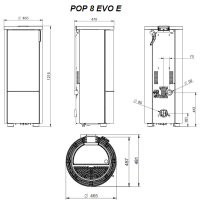 Thermorossi Pop 8 Evo E Pelletofen 8,4 kW schwarz oder wei&szlig;