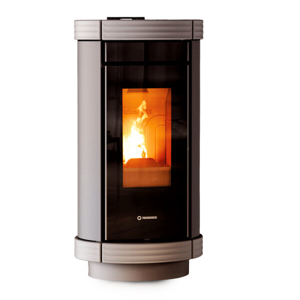 Kaminofen Thermorossi Dorica Evo Wood Metalcolor grau optional kanalisierbar