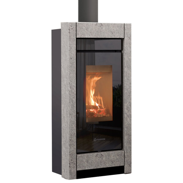 Kaminofen Thermorossi Essenza Evo Wood Stone optional kanalisierbar